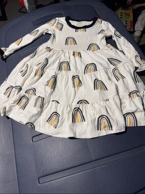 Kyte BABY sparkle rainbow Tiered Dress